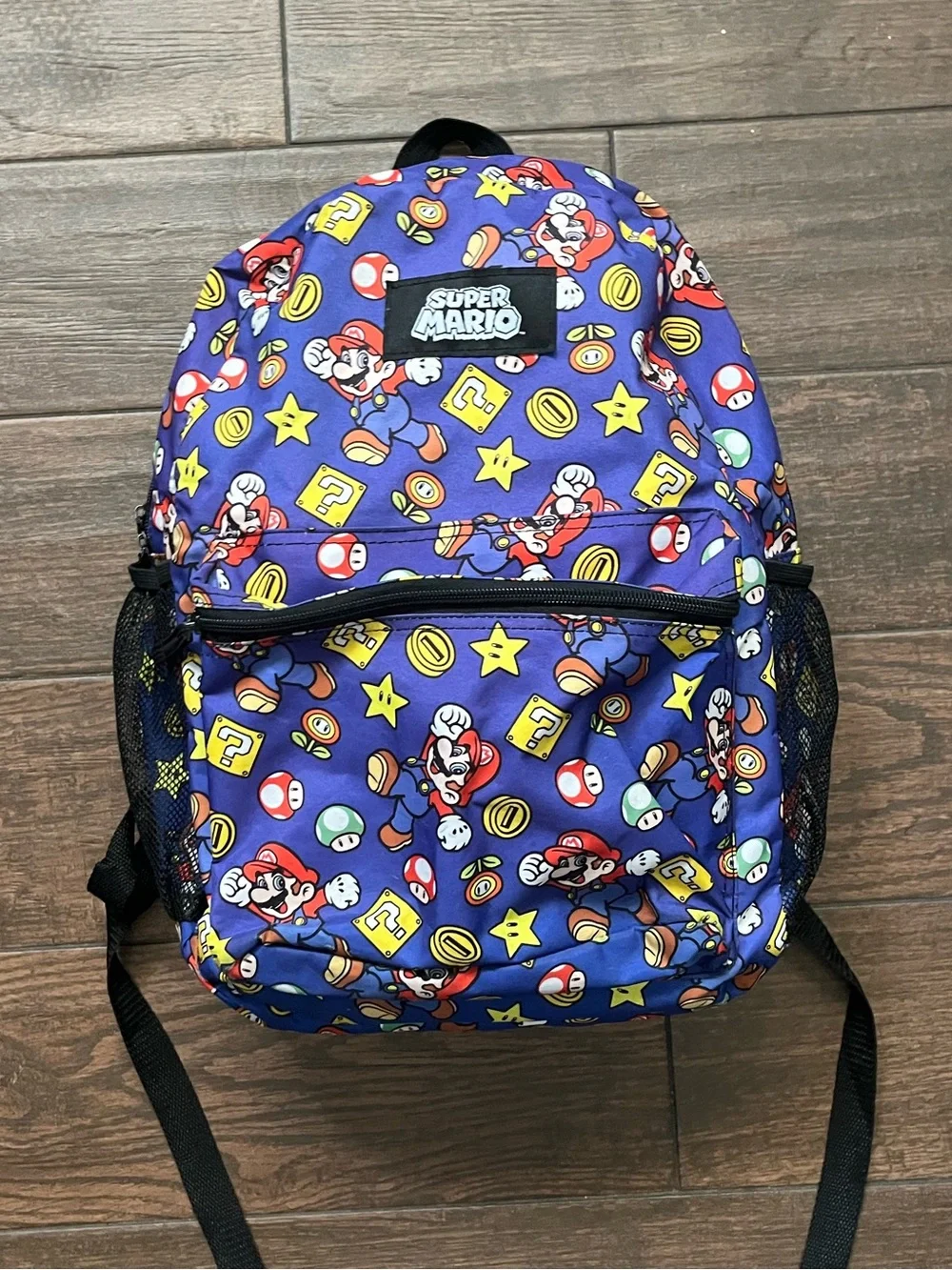 Nintendo Super Mario Kids Backpack in Purple with Character Icons